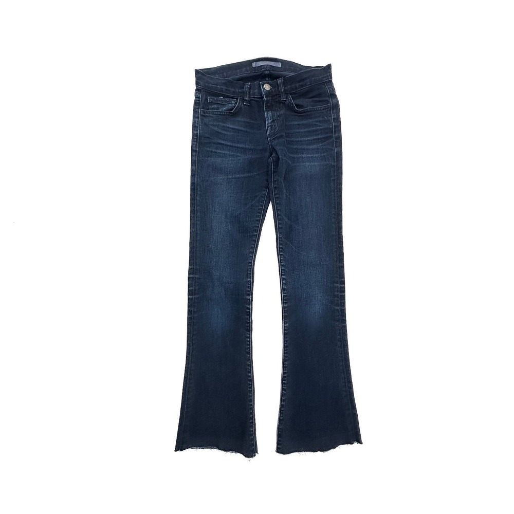 J Brand‎ Martini Bootcut Cut Raw Hem Women's size 24 Dark Wash Blue Denim Jeans